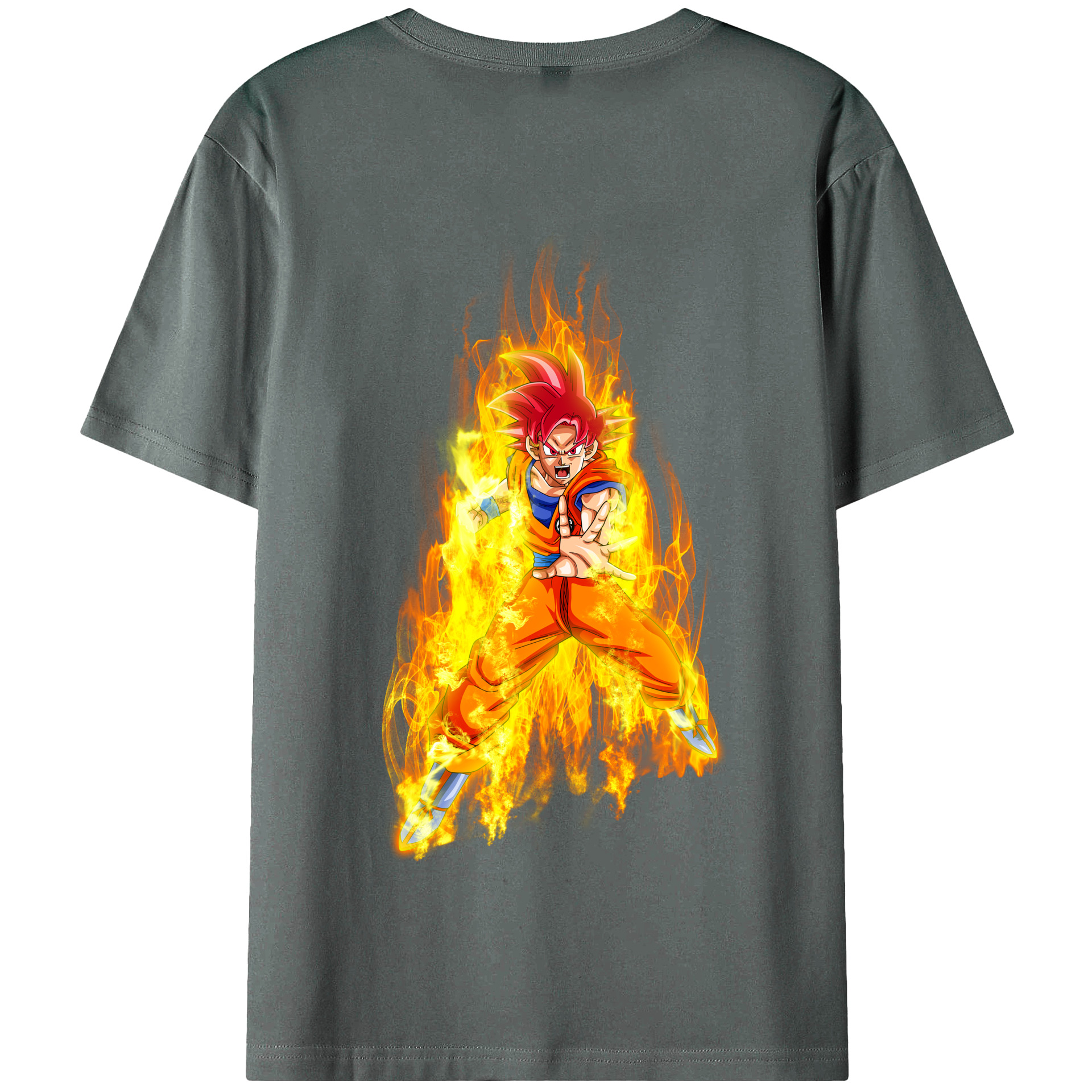 （画像用） ドラゴンボール 孫悟空（そん ごくう）Son Goku カカロット DRAGON BALL Kakarotto 綿100％半袖Tシャツ（背面プリント）